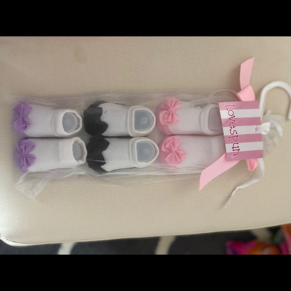 Three pack of infant socks